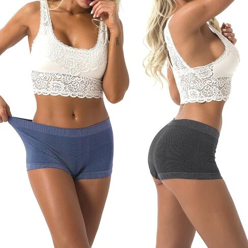 Ruxia Womens Boy Shorts Underwear Soft Stretch Seamless Boyshort Panties Comfortable Boxer Briefs for Ladies Pack in Saudi Arabia