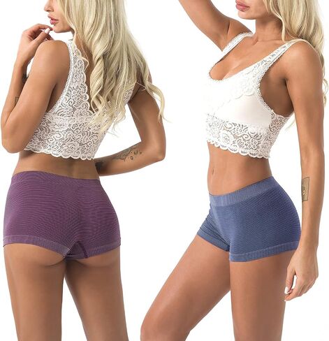 Ruxia Womens Boy Shorts Underwear Soft Stretch Seamless Boyshort Panties Comfortable Boxer Briefs for Ladies Pack in Saudi Arabia