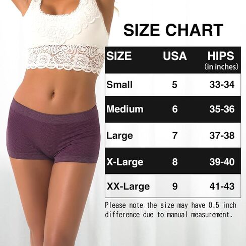 Ruxia Womens Boy Shorts Underwear Soft Stretch Seamless Boyshort Panties Comfortable Boxer Briefs for Ladies Pack in Saudi Arabia