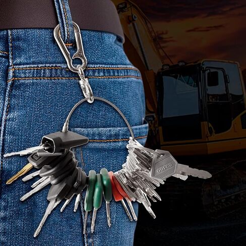 39 PCS Heavy Equipment Key Set, Construction Ignition Master Key Kit Compatible with Case Takeuchi Komatsu Hyster Kubota Cat New Holland JCB Volvo Yanmar Daewoo Ford Hitachi and More in Kuwait