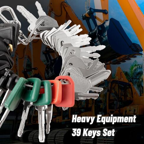 39 PCS Heavy Equipment Key Set, Construction Ignition Master Key Kit Compatible with Case Takeuchi Komatsu Hyster Kubota Cat New Holland JCB Volvo Yanmar Daewoo Ford Hitachi and More in Kuwait