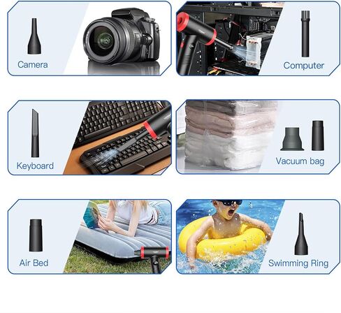 Compressed Air Dusters,100000RPM 3 Speeds Electric Air Duster, Compressed Air for Computers,Replace Compressed Air Can-No Canned Air Duster. in Saudi Arabia