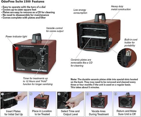 Autel 1000 Ozone Machine Odor Removal for Eliminating Smells and Permanently Removing Pet, Car and Musty Odors - Ozone Generator for Autos, Hotels and Small Spaces With Short Treatment Times in Saudi Arabia