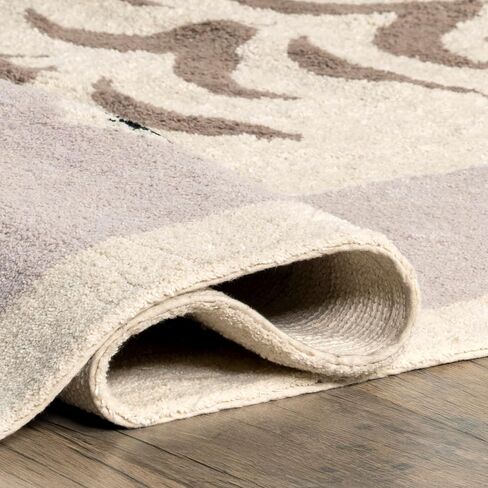 سجادة منطقة الأطفال nuLOOM Naima Tiger قابلة للغسل في الغسالة، مقاس 4x6، عاجي in Saudi Arabia
