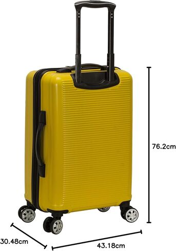 Rockland Horizon Hardside Expandable Spinner Wheel Luggage, Silver, 3-Piece Set (20/24/28) in Kuwait