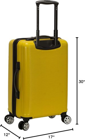Rockland Horizon Hardside Expandable Spinner Wheel Luggage, Silver, 3-Piece Set (20/24/28) in Kuwait