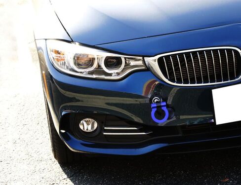 iJDMTOY حلقة خطاف سحب بنمط السباق الأحمر متوافقة مع BMW 1 3 5 Series X5 X6 (E36 E39 E46 E90 E92، إلخ)، متوافقة مع Mini Cooper (R52 R56 R57 R58 R59، إلخ) in Saudi Arabia