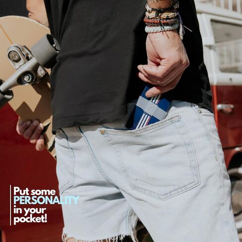 ELBIRD Minimalist Slim Wallet for Men & Women – RFID-Blocking Aluminum Card Holder for Men & Women, sleek wallet with vibrant design, Hold 5 Cards w/ 2 bands to hold up to 10 extra cards & others in Kuwait