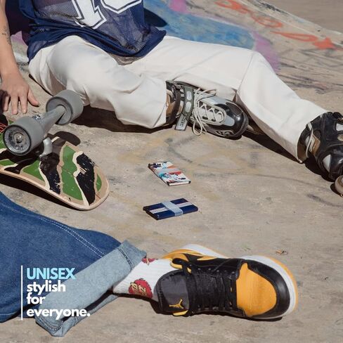 ELBIRD Minimalist Slim Wallet for Men & Women – RFID-Blocking Aluminum Card Holder for Men & Women, sleek wallet with vibrant design, Hold 5 Cards w/ 2 bands to hold up to 10 extra cards & others in Kuwait