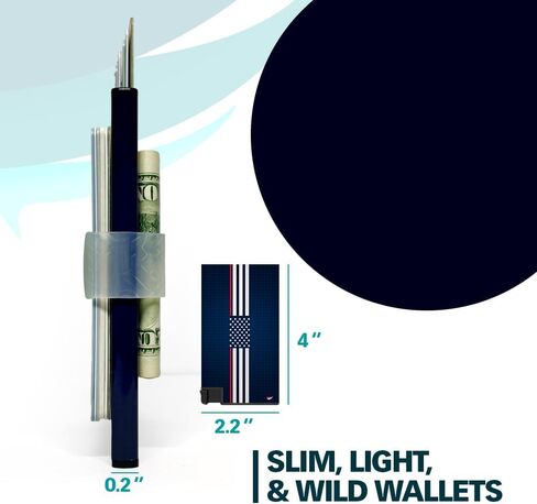 ELBIRD Minimalist Slim Wallet for Men & Women – RFID-Blocking Aluminum Card Holder for Men & Women, sleek wallet with vibrant design, Hold 5 Cards w/ 2 bands to hold up to 10 extra cards & others in Kuwait