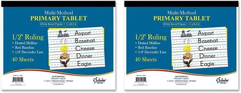 iScholar Multi-Method Primary Tablet, .625 Inch Ruling, 40 Sheets, 11 x 8.5 Inches (11802) in Saudi Arabia