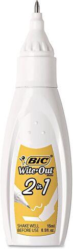 BIC 15ml Bottle Wite-Out 2 in 1 Correction Fluid (BICWOPFP11),White in Saudi Arabia
