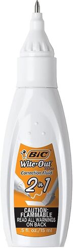 BIC 15ml Bottle Wite-Out 2 in 1 Correction Fluid (BICWOPFP11),White in Saudi Arabia