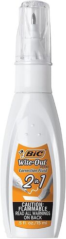 BIC 15ml Bottle Wite-Out 2 in 1 Correction Fluid (BICWOPFP11),White in Saudi Arabia