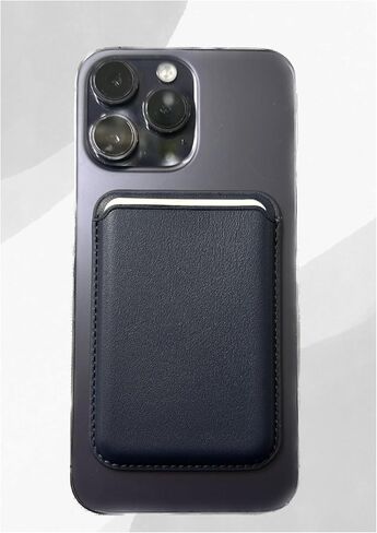 Magnetic Card Holder with Magsafe Compatible for iPhones 15 14 13 12 Pro Max Plus XR XS and Cases- Made with PU Leather, Holds 3 Card & Cash (Baby Pink) in Kuwait