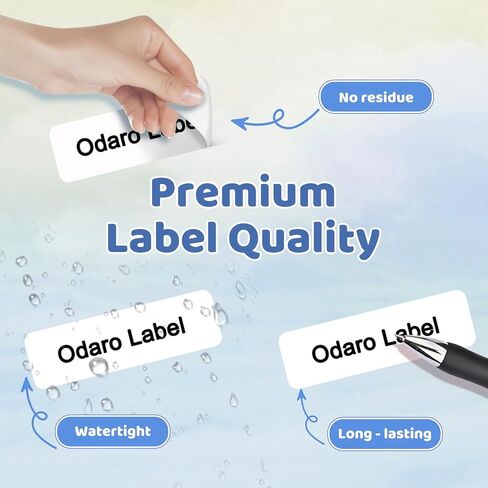 شريط ملصقات حراري Odaro D30 Q30 Q30S Q31، شريط صانع الملصقات البيضاء للمدرسة، المنزل، المكتب، الأعمال الصغيرة، 3 لفات 130 ملصق/لفة، 14 × 50 مم in Kuwait