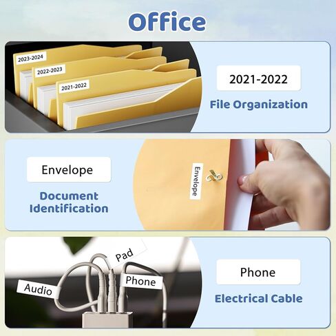 شريط ملصقات حراري Odaro D30 Q30 Q30S Q31، شريط صانع الملصقات البيضاء للمدرسة، المنزل، المكتب، الأعمال الصغيرة، 3 لفات 130 ملصق/لفة، 14 × 50 مم in Kuwait