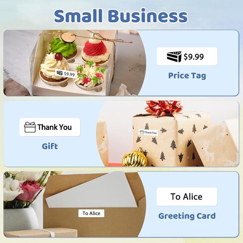 شريط ملصقات حراري Odaro D30 Q30 Q30S Q31، شريط صانع الملصقات البيضاء للمدرسة، المنزل، المكتب، الأعمال الصغيرة، 3 لفات 130 ملصق/لفة، 14 × 50 مم in Kuwait