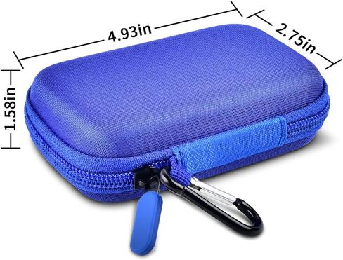 حقيبة حمل القرص الصلب الخارجي، تناسب Samsung T7 Shield/ T7/ T7 Touch State Drive USB 3.2 500GB 1TB 2TB، حامل تخزين محمول لمحرك الأقراص الصلبة لكابلات Samsung SSD وUSB (صندوق فقط) - أزرق in Kuwait