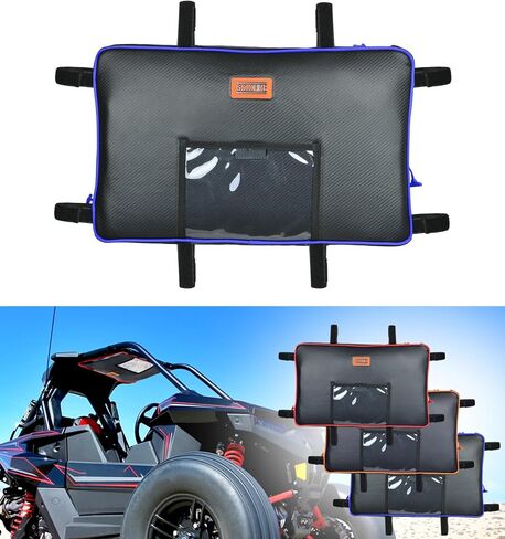 Goldfire RZR Roof Bag UTV Overhead Bag Center Roof Storage Bag Large Capacity Tool Waterproof Gear Bag For 2018-2024 Polaris RZR RS1 Storage Accessories(Blue Piping) in Saudi Arabia