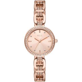 Relic by Fossil Women's Freya Gold-Tone Pavé Glitz Bracelet Watch (Model: ZR34651)