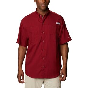 Columbia Men's PFG Tamiami II UPF 40 Short Sleeve Fishing Shirt, Cypress, 4X Tall
