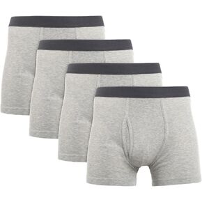 Mens Underwear Boxer Brief | Cotton Rich, Ultra Soft, Breathable | Fly Opening Design | 4/8-pack (Made in Egypt)