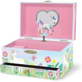 Musical Unicorn Jewelry Box for Girls - Kids Dancing Unicorn Music Box with Mirror, Unicorn Gifts for Little Girls, Jewelry Boxes, Childrens Birthday Gift, Ages 3-10