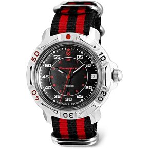 VOSTOK | Komandirskie Military Commander Mechanical 40mm Wrist Watch | Model 172 | WR 200m | Black Dial Mechanical Watch | Luminous dots in Kuwait