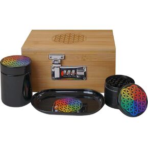 Miracles Bamboo Storage Box - This Decorative Storage Box is crafted from natural bamboo and adorned with Flower of Life and a Smooth Finish, Keepsake Storage Box With Lid will likely last longer than