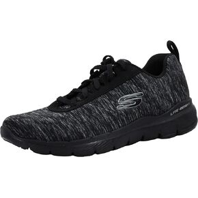 Skechers Women's Flex Appeal 3.0-Insiders Black/Black Sneaker 8 W US