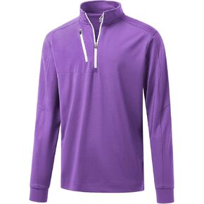 DEOLAX Quarter Zip Pullover Men Dry Fit 1/4 Zip Golf Pullover UPF50+ Moisture Wicking Mock Neck Mens Pullover Sweatshirts