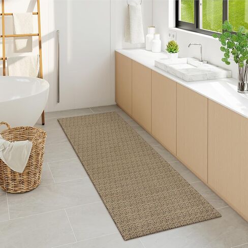 Collive 2x3 Washable Small Rugs for Entryway, Cotton Woven Front Door Mat Boho Bedroom Rug Farmhouse Throw Rugs, Black/Natural Non-Slip Kitchen Rugs for Bathroom Indoor Entrance in Kuwait