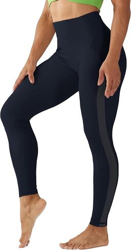 Women's Hight Waist Yoga Pants No Front Rise Seam Gym Workout Leggings Fitness Mesh Leggings in Kuwait
