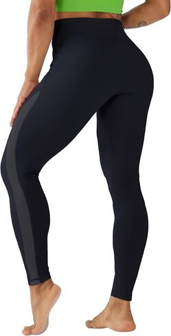 Women's Hight Waist Yoga Pants No Front Rise Seam Gym Workout Leggings Fitness Mesh Leggings in Kuwait