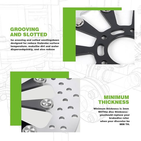 Front Rotor for Harley Brake Parts Upgrade, Suit for Harley Brake Disc11.8'' FLHR FLHTC FLTR FLTRX Touring Street Glide Road King, Great Performance Brake Rotors Front, No Vibration Brakes and Rotors in Saudi Arabia