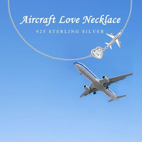 Yearace Airplane Jelwery S925 Sterling Silver Airplane Anklet for Women Teen Girls, Gifts for Stewardess Flight Attendants Pilots World Travel Flight Jewelry Best Mothers Day Gifts in Kuwait