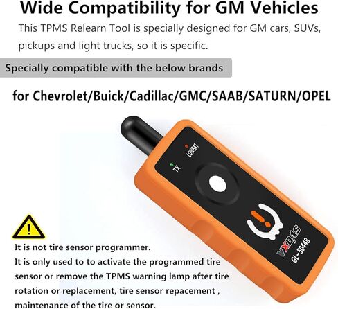 VXDAS EL-50448 أداة إعادة ضبط TPMS لمستشعر مراقبة ضغط الإطارات GM أداة إعادة تعلم TPMS لمركبات سلسلة Buick/Chevy/Cadillac 2023 Edition OEC T5 in Kuwait