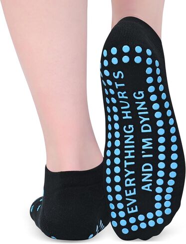 I Have No Idea What I'm Do Sticky Grip Socks for Barre, Pilates, Yoga Life By Lexie in Kuwait