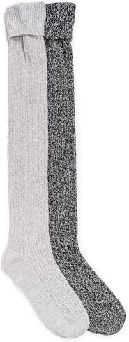 MUK LUKS Women's Marled Over The Knee Sock (2 Pair Pack) in Kuwait