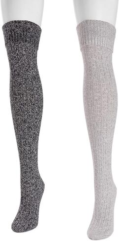 MUK LUKS Women's Marled Over The Knee Sock (2 Pair Pack) in Kuwait