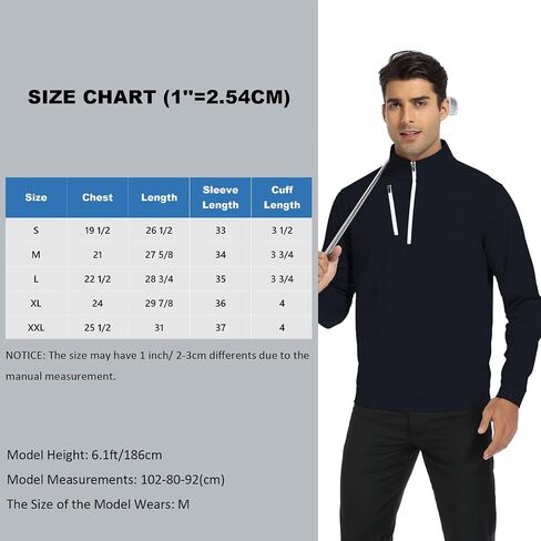 DEOLAX Quarter Zip Pullover Men Dry Fit 1/4 Zip Golf Pullover UPF50+ Moisture Wicking Mock Neck Mens Pullover Sweatshirts in Saudi Arabia