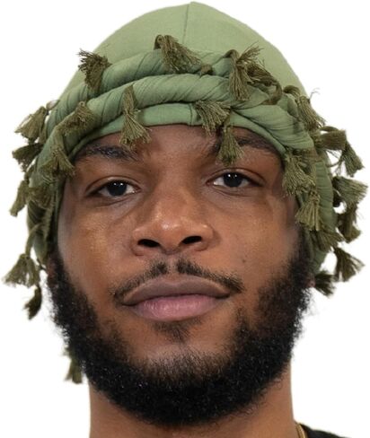 Veeta Superior Halo Turban Silk Satin Lined Head Wrap, Pre-Tied Tassel Turban for Men & Women, Turban Durag Wave Cap in Saudi Arabia