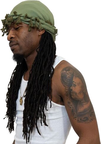 Veeta Superior Halo Turban Silk Satin Lined Head Wrap, Pre-Tied Tassel Turban for Men & Women, Turban Durag Wave Cap in Saudi Arabia