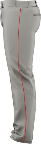 Alleson Athletic Crush Men's Baseball Pant with Braid. Breathable Pants with Dura-Stretch Fabric for All-Day Wear. Color Baseball Pants with Belt Loop (Style 655WLB), gy/bk, x-Large in Saudi Arabia