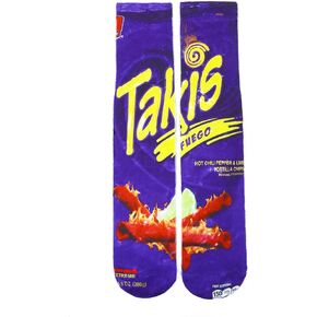 Unisex Crazy Funny Novelty 3D Colorful Athletic Sport Crew Tube Socks,Red C