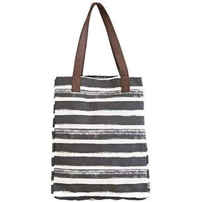 Carryall Tote Bag, Stripes Charcoal in Kuwait