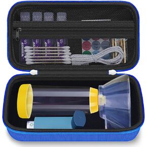 HESPLUS Hard Travel Case for Asthma Inhaler, Inhaler Spacer for Kids and Adults, Masks, Inhaler Holder Asthma Portable Carrying Bag Organizer with Mesh Pocket for Medicine and Essential (CASE ONLY)