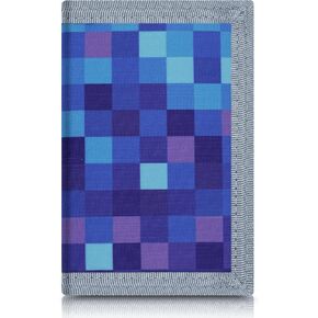 Leehoom Canvas Trifold Wallets with Zipper Pocket，Kids Wallets for Boys Girls with Magic Sticker - Shark