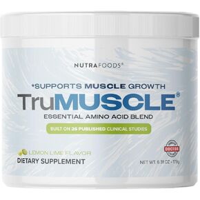 TruMuscle Advanced Amino Acid Powder – 26 Clinical Studies - Rapid Muscle Growth & Recovery Support – 30 Servings